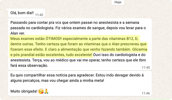 Depoimento de paciente da Clínica Energia Vital sobre o acompanhamento com o Dr. Alan Inácio