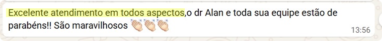 Depoimento de paciente da Clínica Energia Vital sobre o acompanhamento com o Dr. Alan Inácio