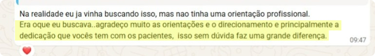 Depoimento de paciente da Clínica Energia Vital sobre o acompanhamento com o Dr. Alan Inácio