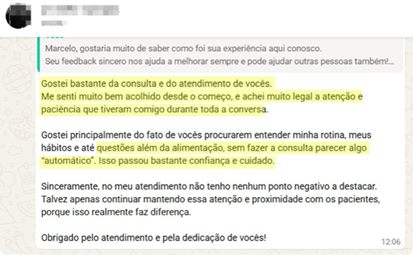 Depoimento de paciente da Clínica Energia Vital sobre o acompanhamento com o Dr. Alan Inácio