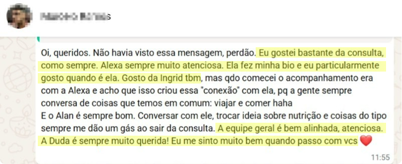 Depoimento de paciente da Clínica Energia Vital sobre o acompanhamento com o Dr. Alan Inácio